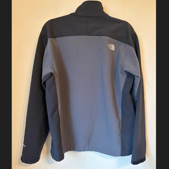 The North Face Gray & Black Apex Softshell Full-Zip Jacket Men's Size L - Picture 2 of 7